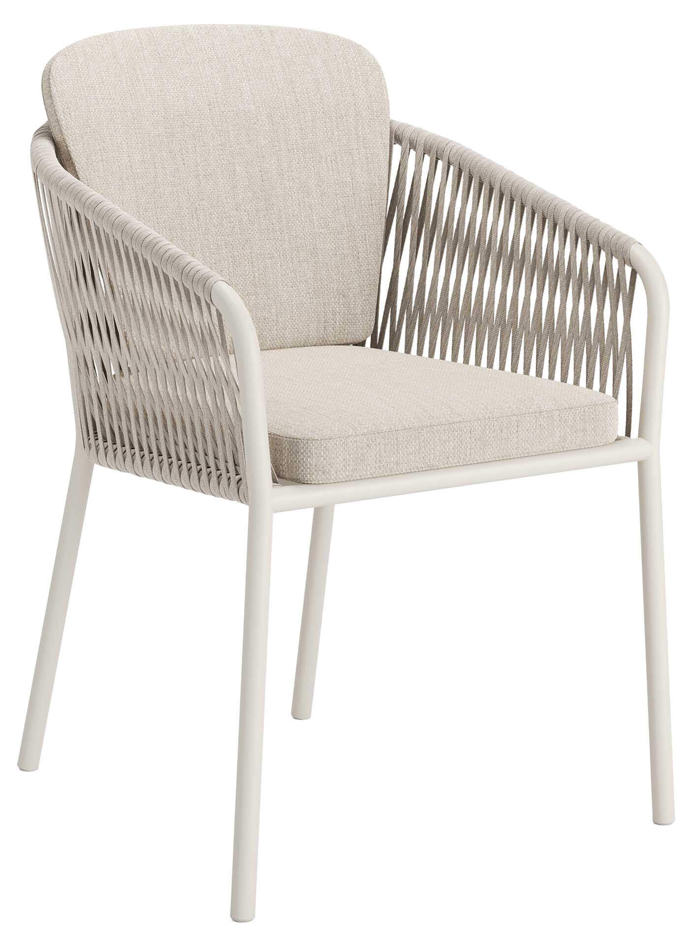 Lucca Stapelsessel dune/linnen, Sitz- und Rückenkissen Beige