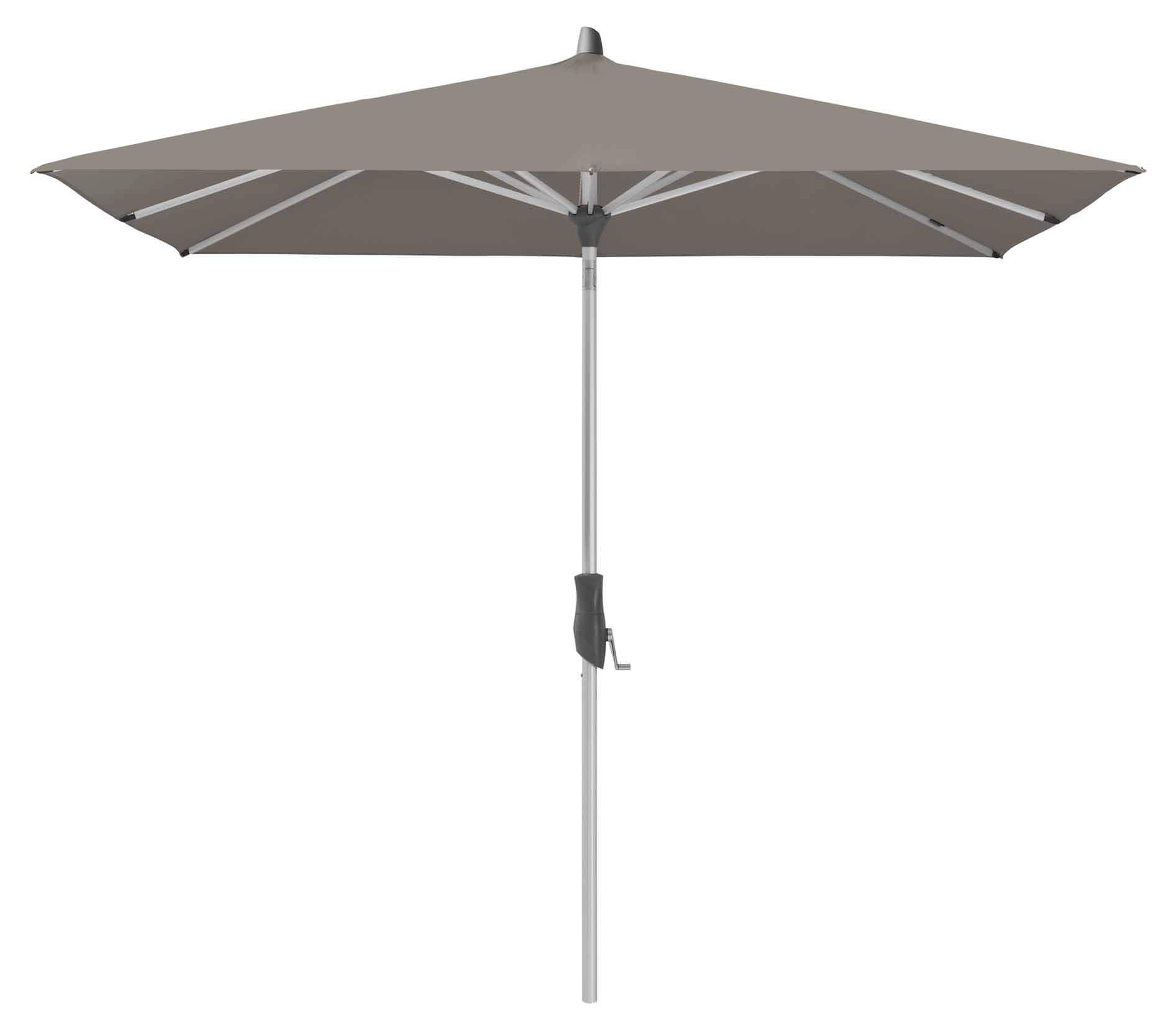 ALU-TWIST Sonnenschirm 250x200cm, Stoff 461 taupe