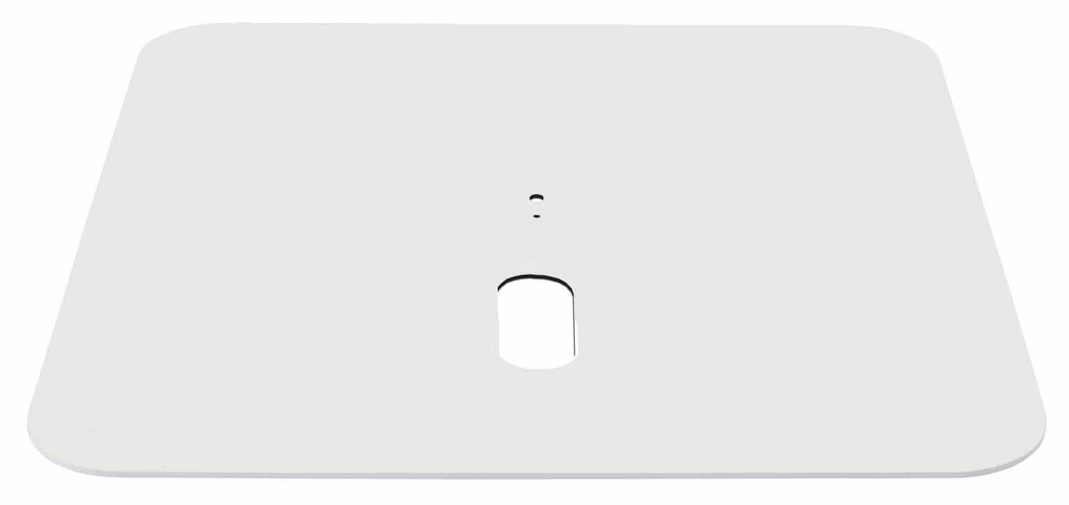 Decorplatte zu Rollensockel Z 55kg, Aluminium Verbund grauweiss RAL 9002