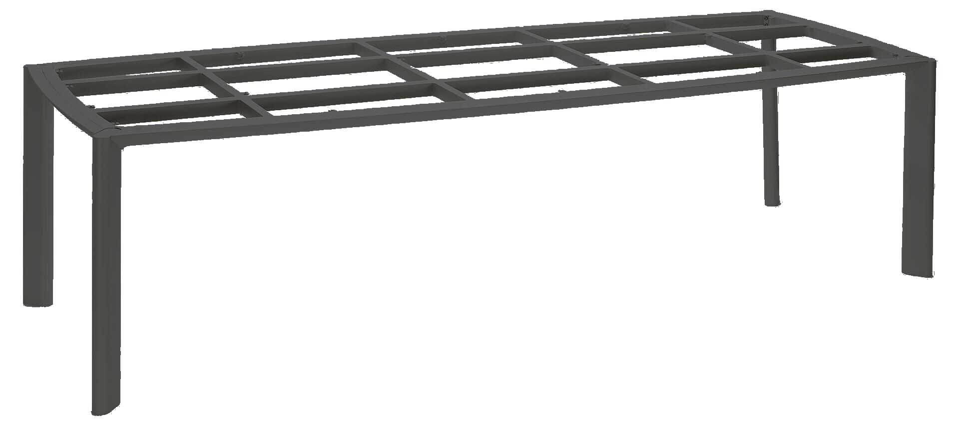 Tofino Tischgestell für Platten 300x105cm Bootsform, eisengrau