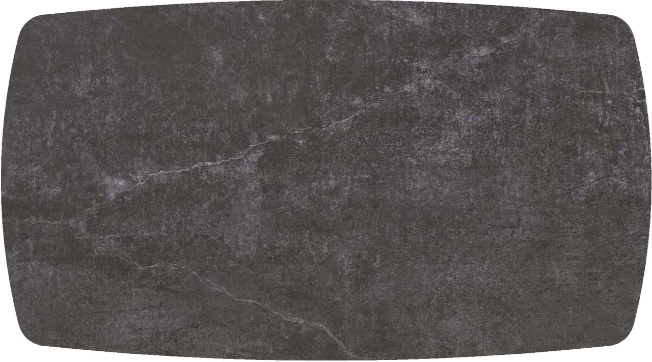 Tischplatte 180x100cm Bootsform, Dekton laos (8mm)