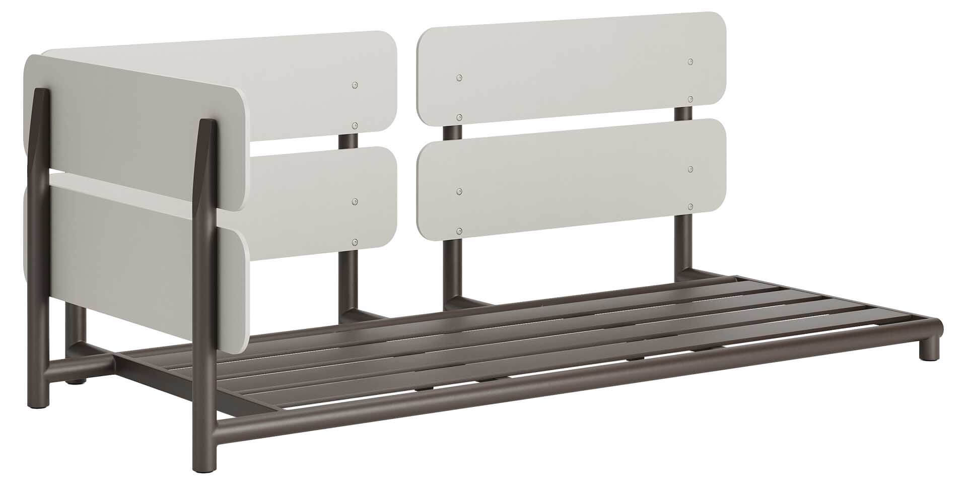 Polo Lounge 2-Sitzer Seitenteil rechts, bronze/dune