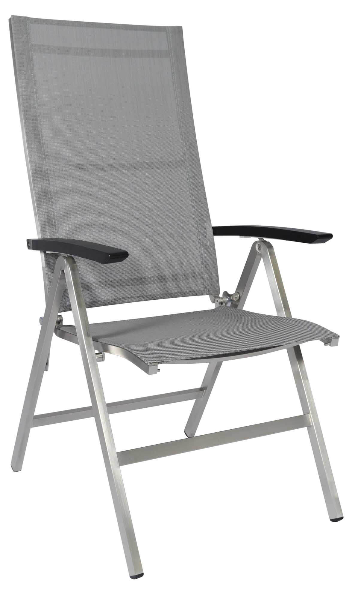 Varzo Verstellsessel Edelstahl/silbergrau, Armlehnen Aluminium