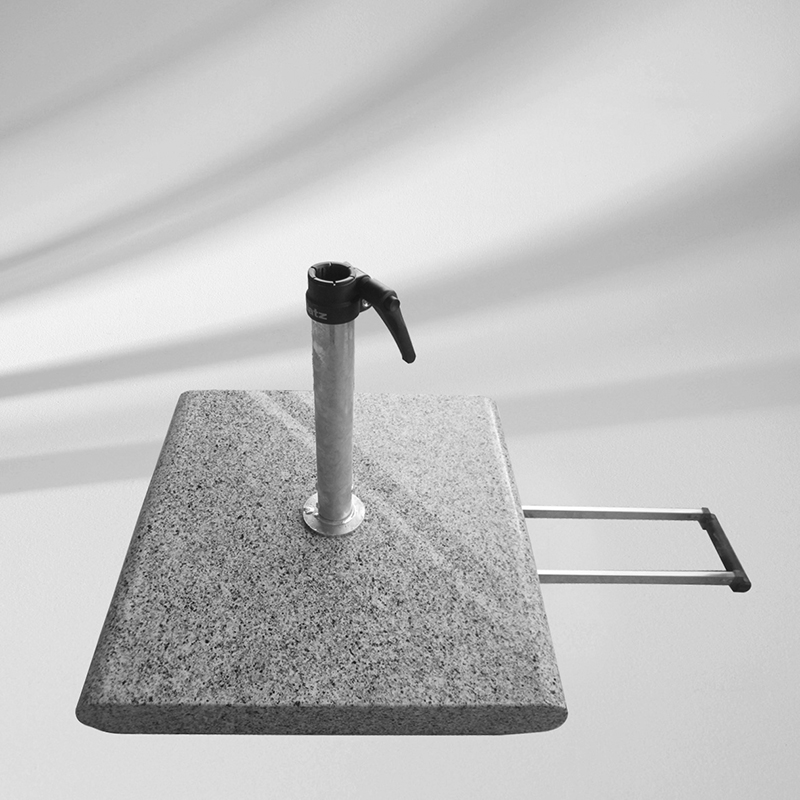 Granitsockel Z, 55kg, mit Standrohr Z, Ø35/38-39mm, Edelstahl