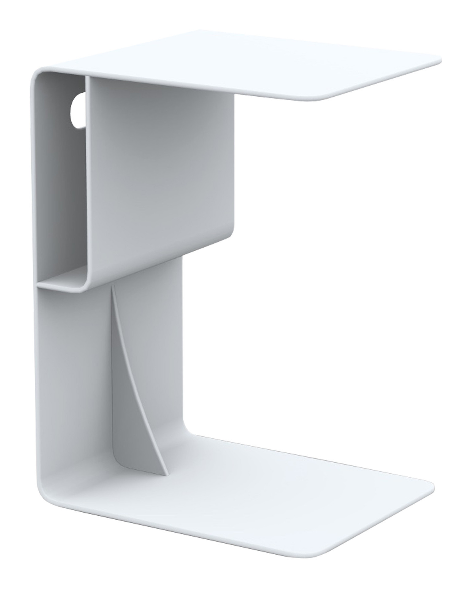Bari Lounge Beistelltisch L-Form, weiß