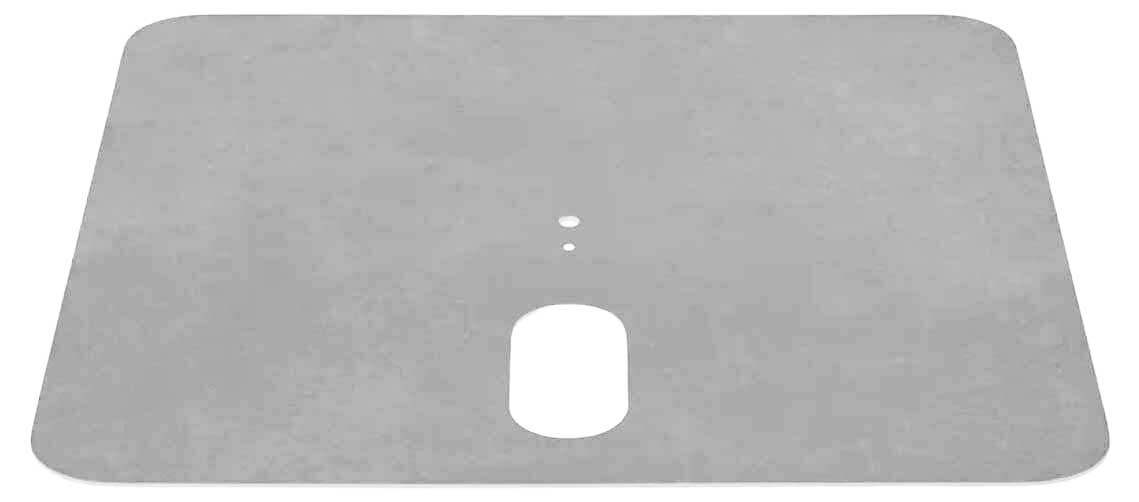 Decorplatte zu Rollensockel Z 55 kg, Kunststoff grau