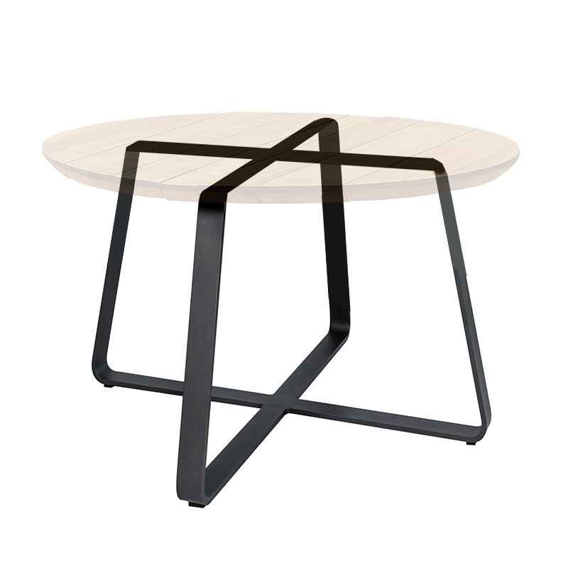 Elko Tischgestell für Tischplatte 130cm rund, eisengrau