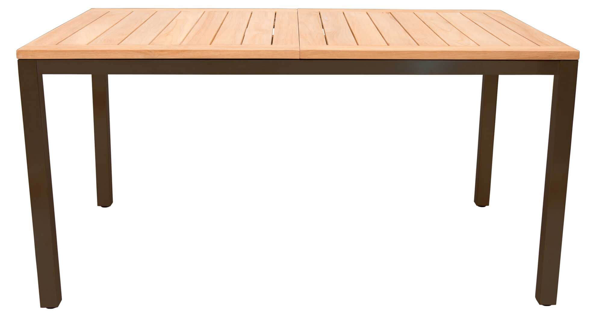 Mallorca Ausziehtisch 200/257x100cm rechteckig, eisengrau/Teak