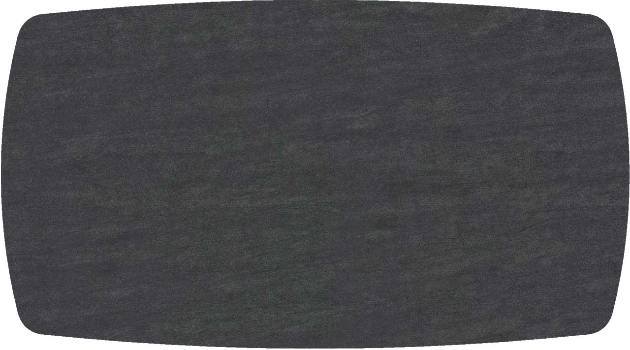 Tischplatte 180x100cm Bootsform, Dekton bromo (8mm)