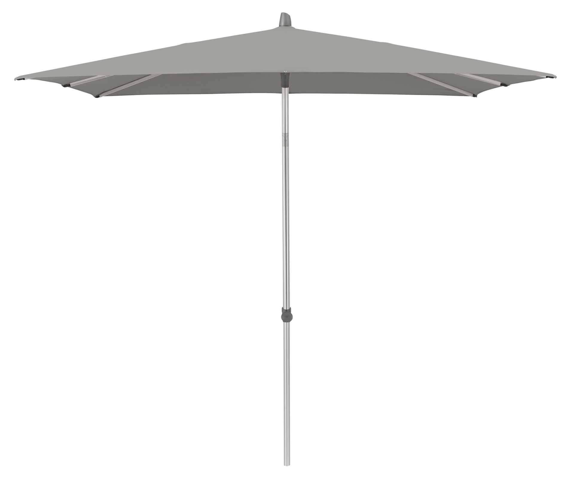 ALU-SMART Sonnenschirm 210x150cm eckig, Stoff 420 smoke