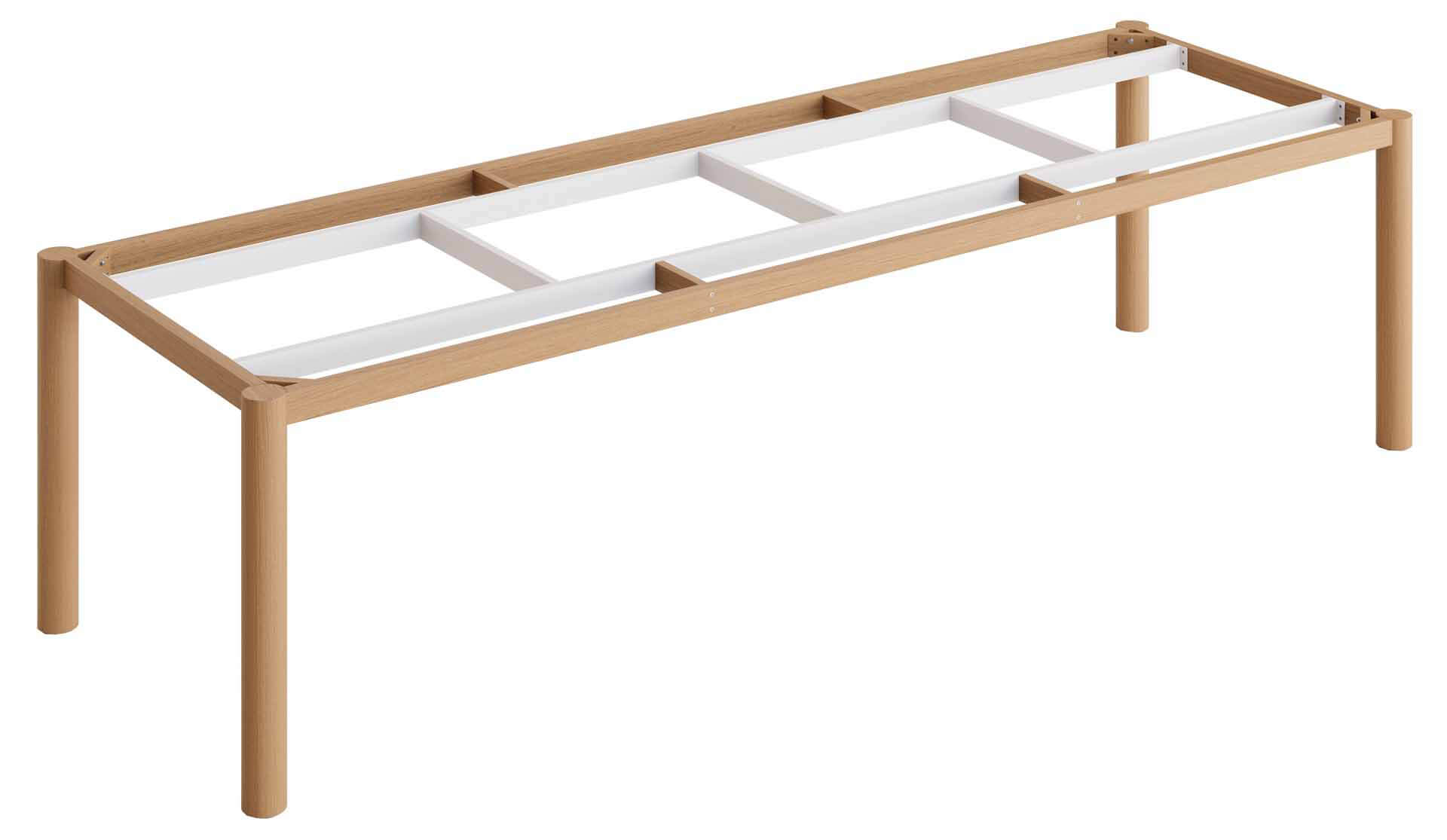 Benoa Tischgestell Teak, für Tischplatten 300x105cm, Bootsform