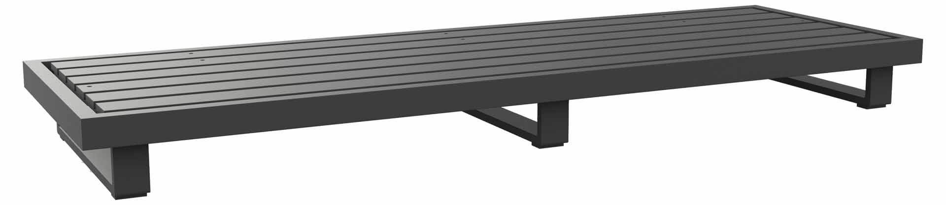 Fano XS 3-Sitzer Lounge Basismodul 228x76cm, eisengrau