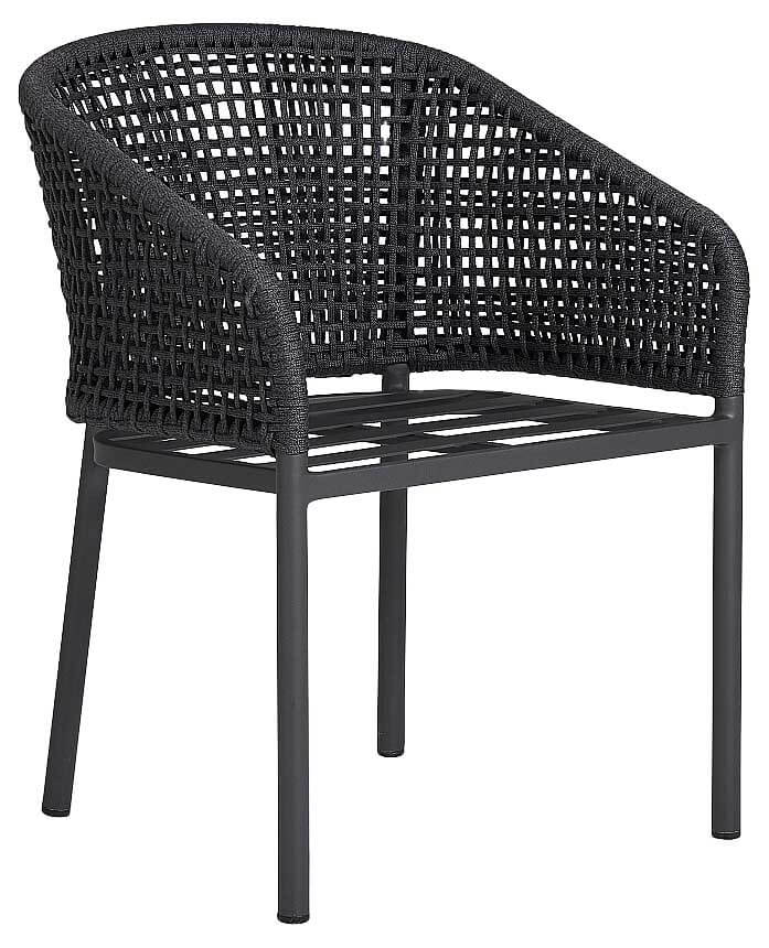 Acri Sessel eisengrau/schwarz, open weaving