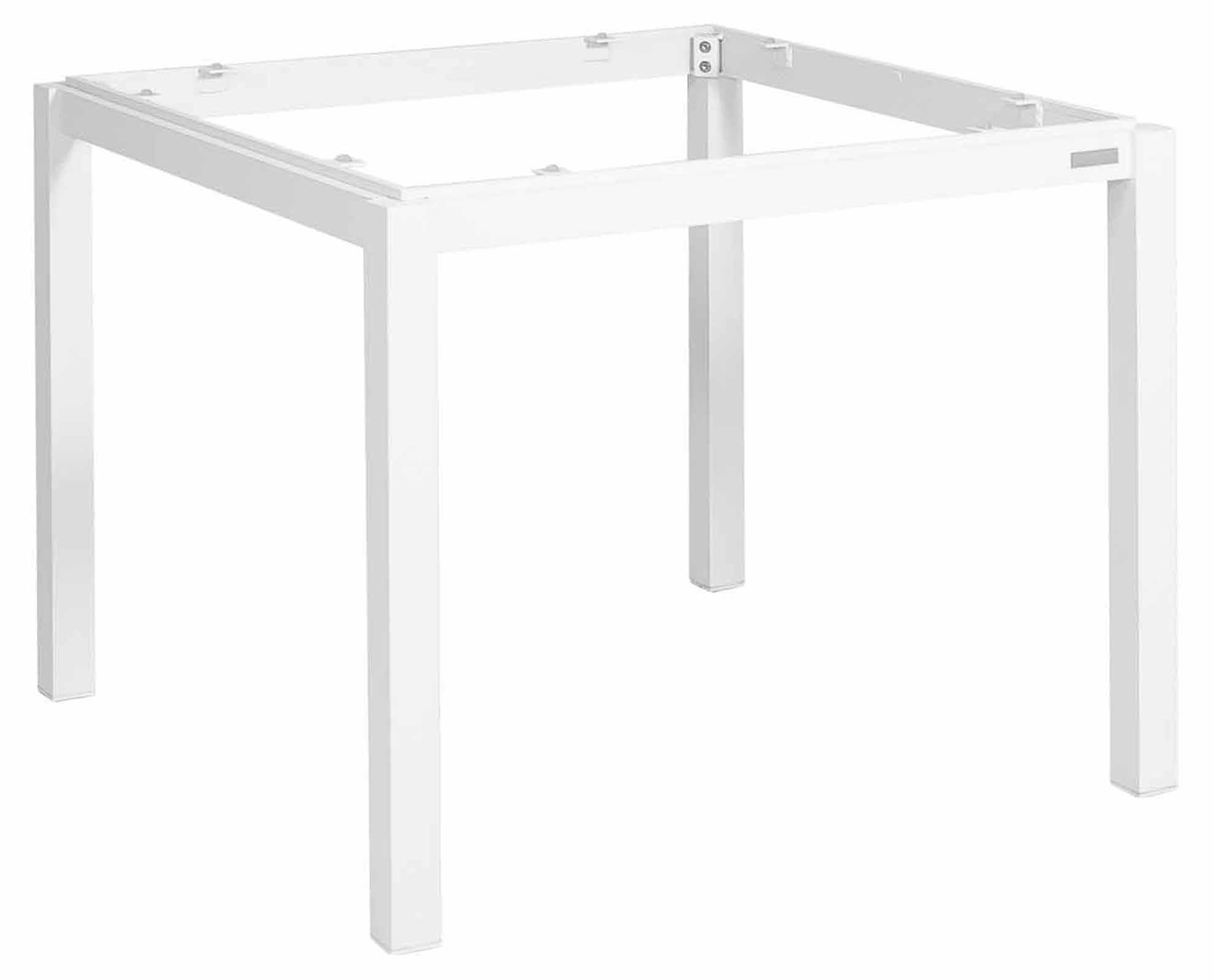 Lugo Tischgestell 90x90cm quadratisch, weiß