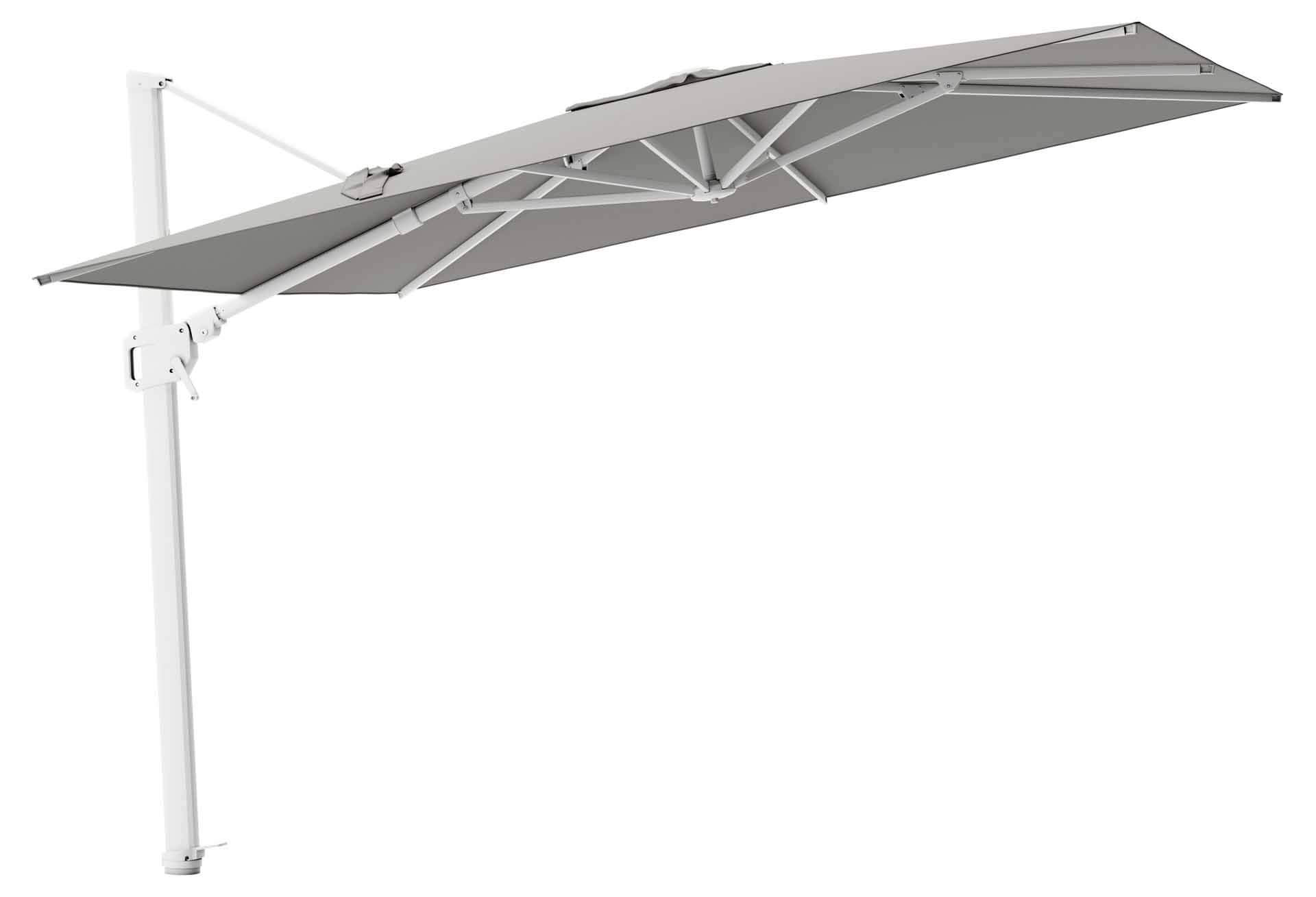 ForeSun Freiarmschirm 300x300cm, weiß/panama hellgrau