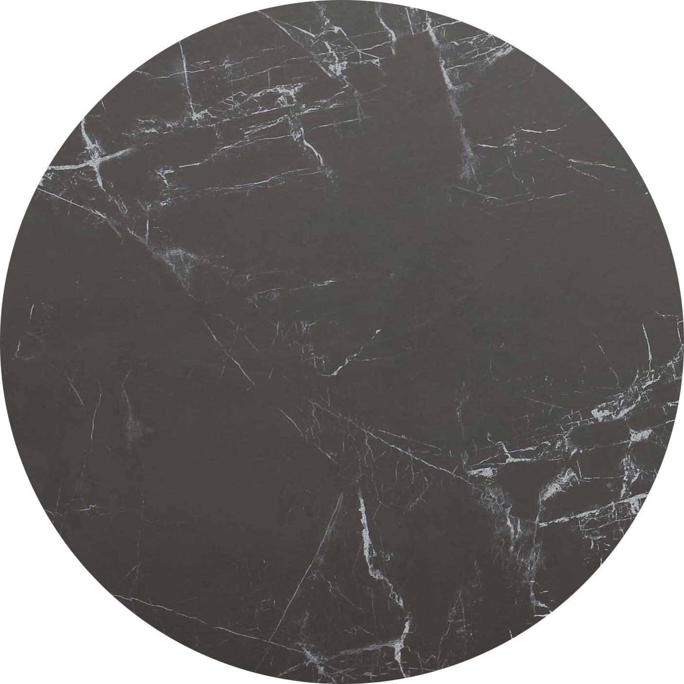 Tischplatte 150cm rund, Keramik dark marble (6mm + 1mm)