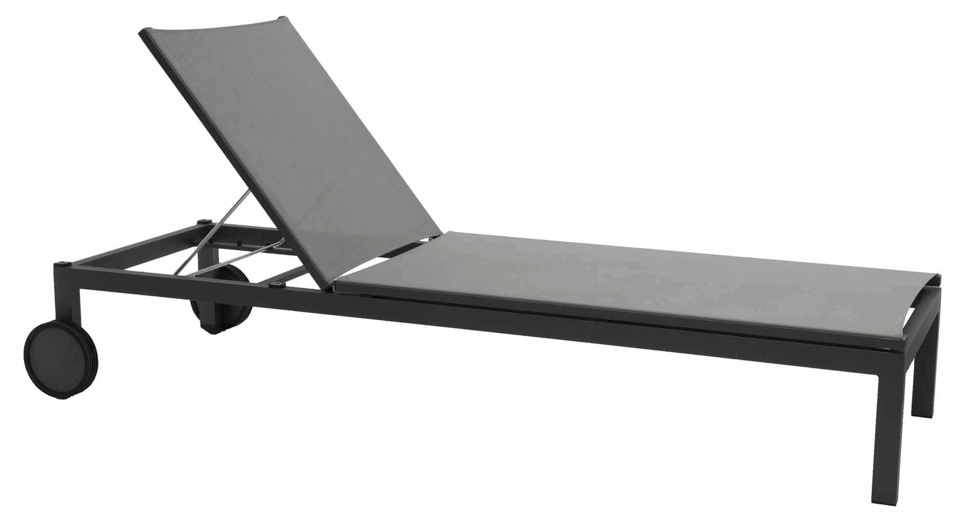 Ibiza Sonnenliege, eisengrau/silbergrau