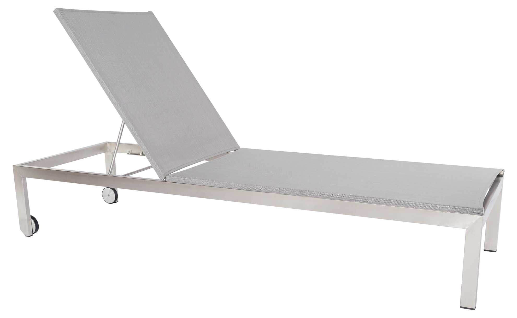 Chester Sonnenliege, Edelstahl/silbergrau