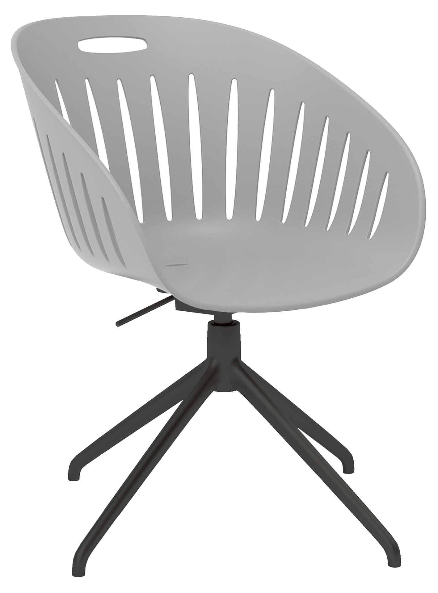 Drehstuhl Fynn schwarz/hellgrau mit Dondola Sitzgelenk