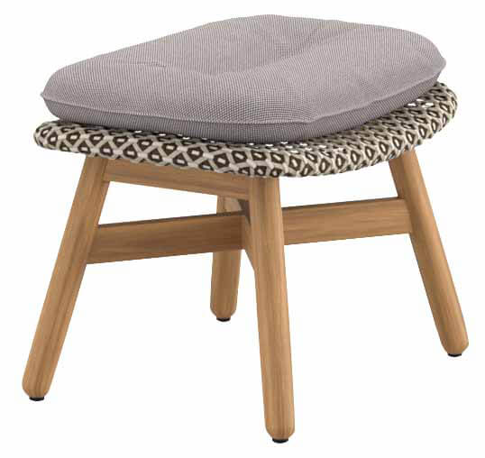 Set MBRACE Hocker Teak/pepper, Kissen 472 natura taupe