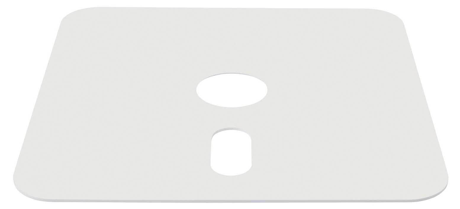 Decorplatte zu Rollensockel M4 120kg, Aluminium Verbund grauweiss RAL 9002