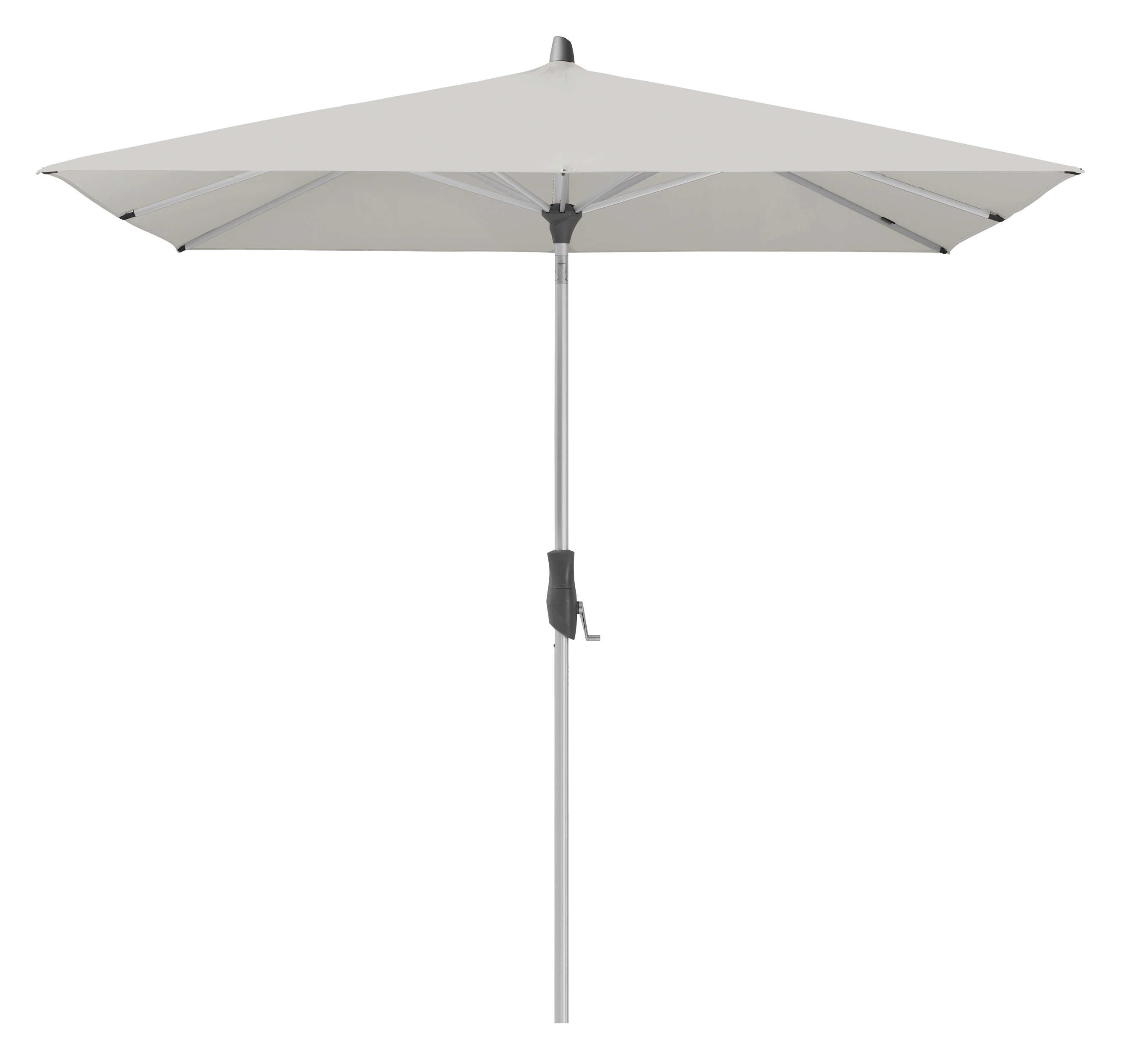 ALU-TWIST Sonnenschirm 240x240cm, Stoff 156 pale grey