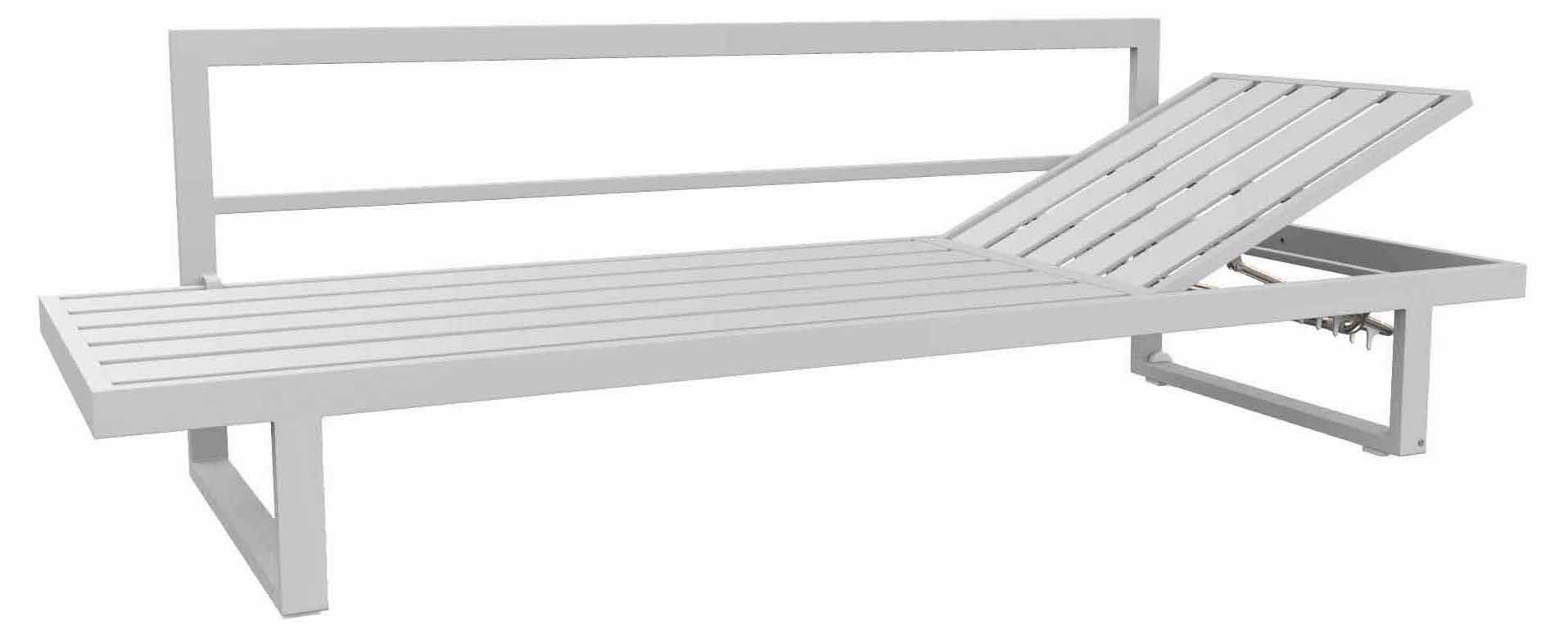 Rao Multifunktionsliege mit Rückenlehne, Höhe 32cm, weiß