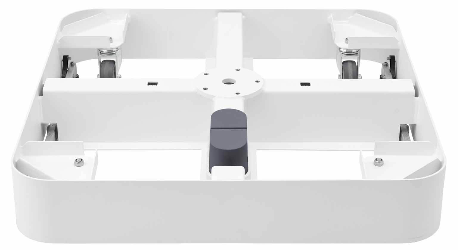 Rollensockelrahmen M4 120kg, Stahl verzinkt, matt weiss, ohne Decorplatte