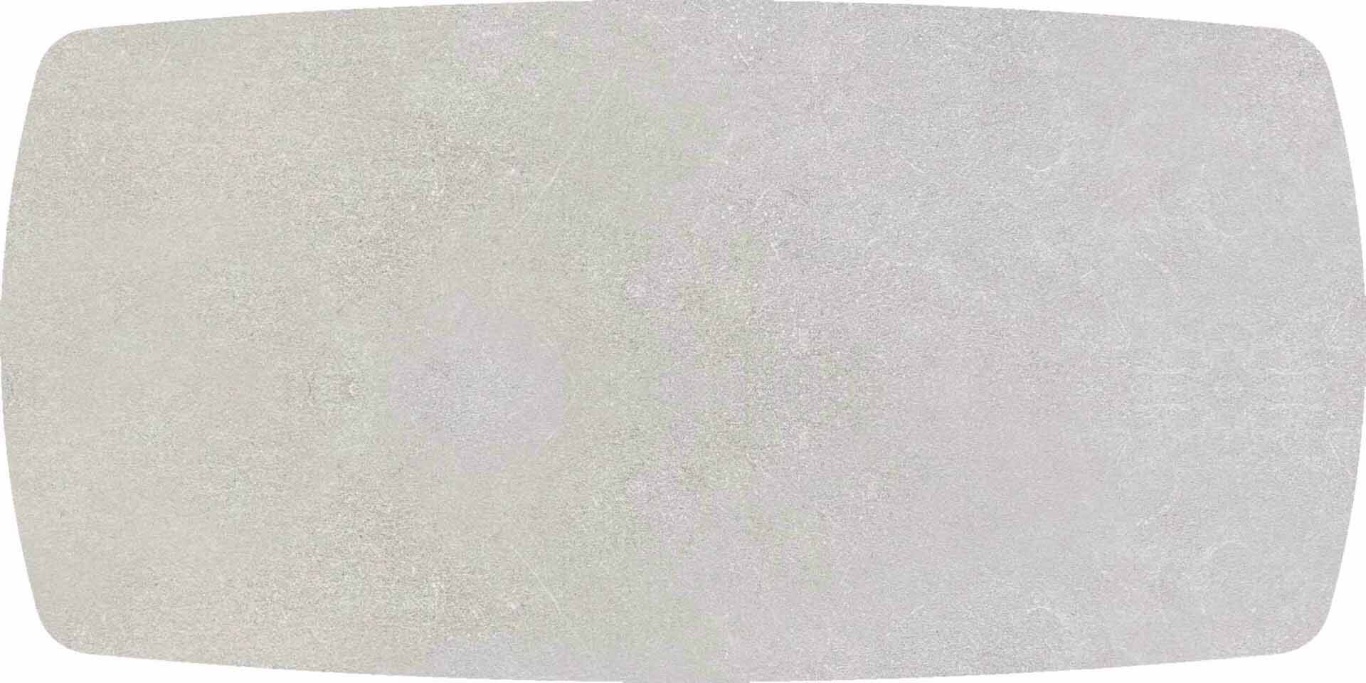 Tischplatte 180x90cm Bootsform, HPL sand (13mm)