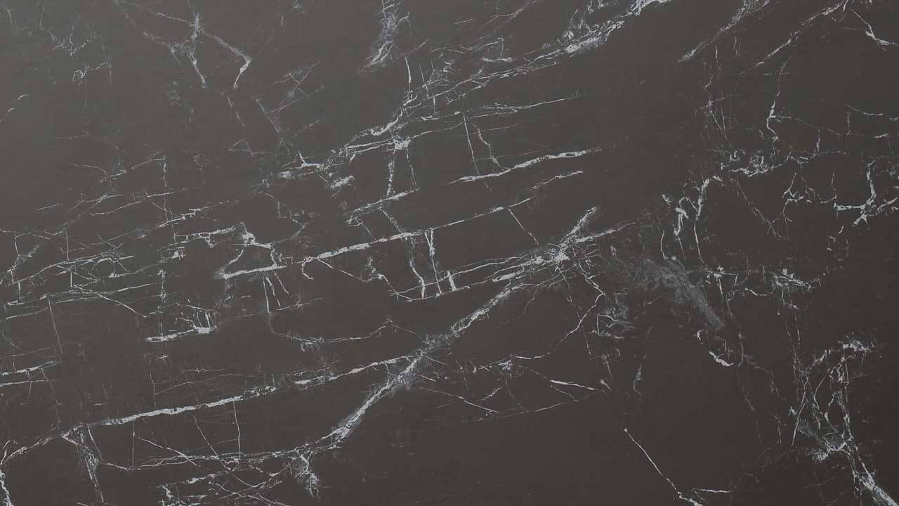 Tischplatte 160x90cm rechteckig, Keramik dark marble (6mm)