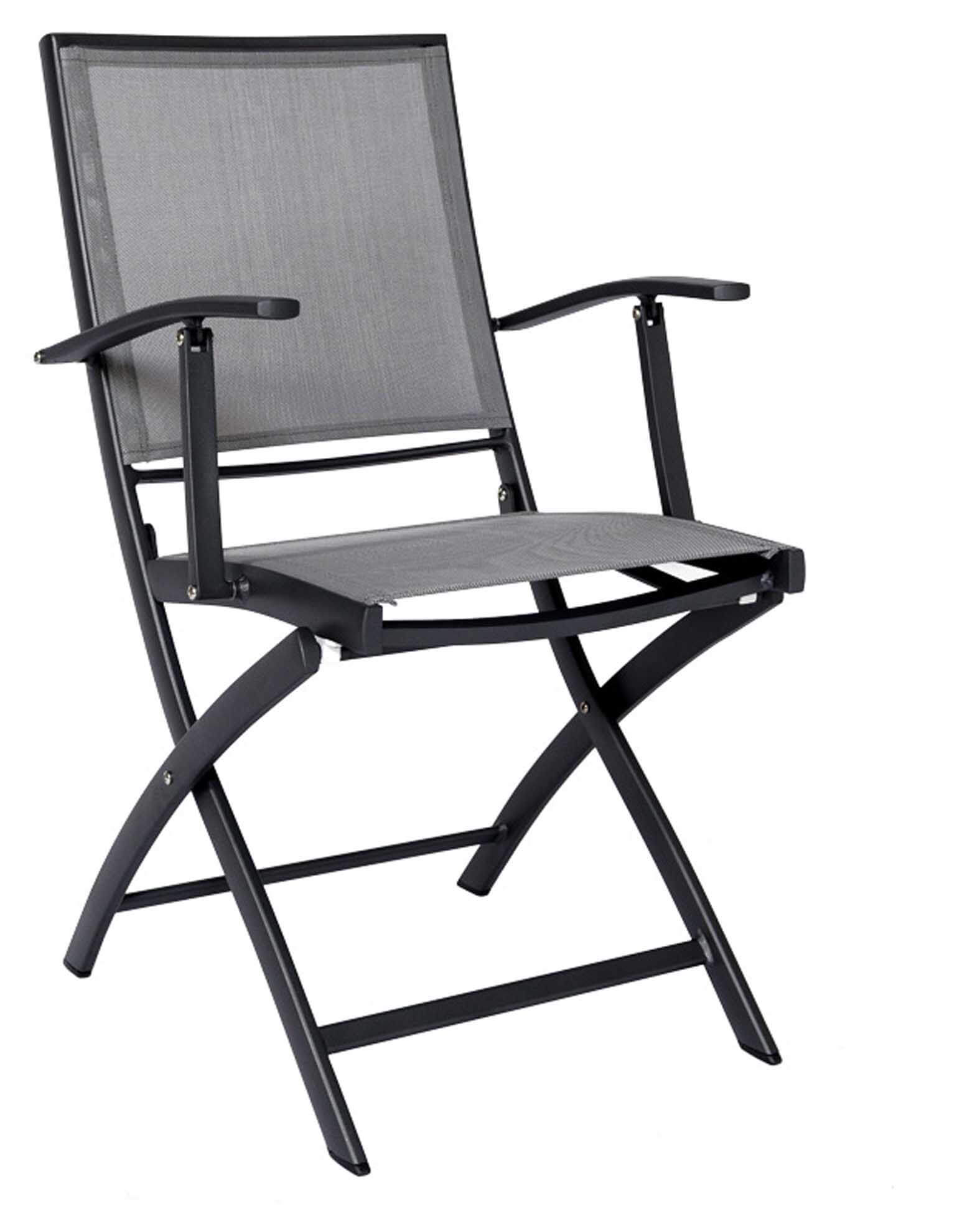 Feodal Klappsessel eisengrau/silbergrau