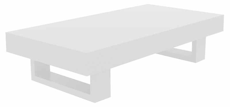 Fano XS Lounge Kaffeetisch 76x45cm rechteckig, weiß