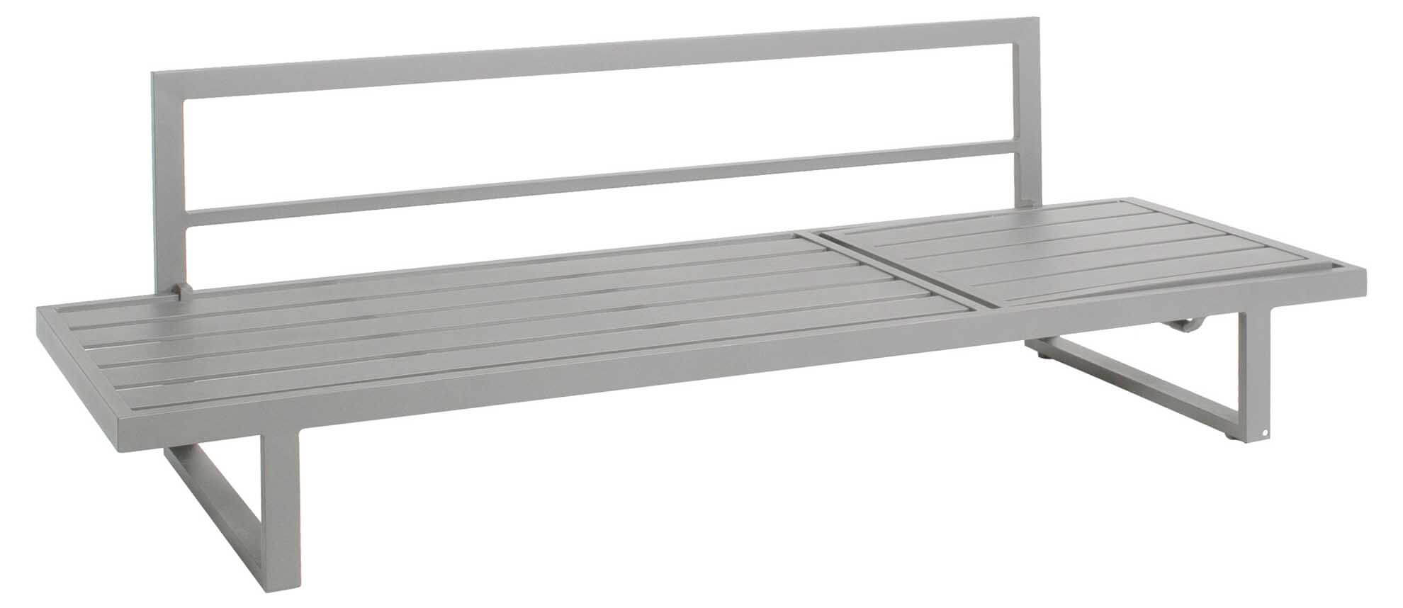 Rao Multifunktionsliege mit Rückenlehne, Höhe 32cm, Edelstahl