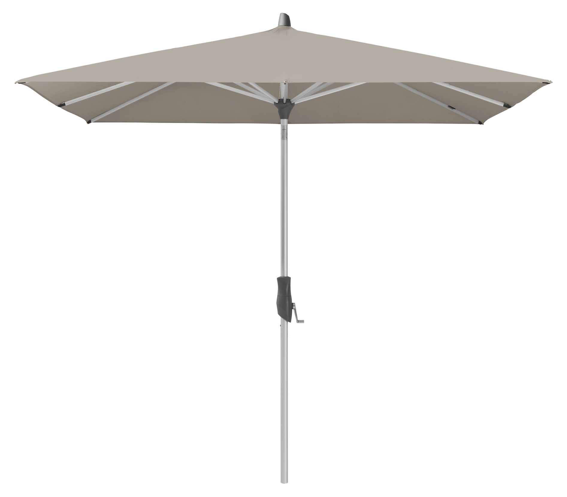 ALU-TWIST easy Sonnenschirm 250x200cm, Stoff 151 light taupe