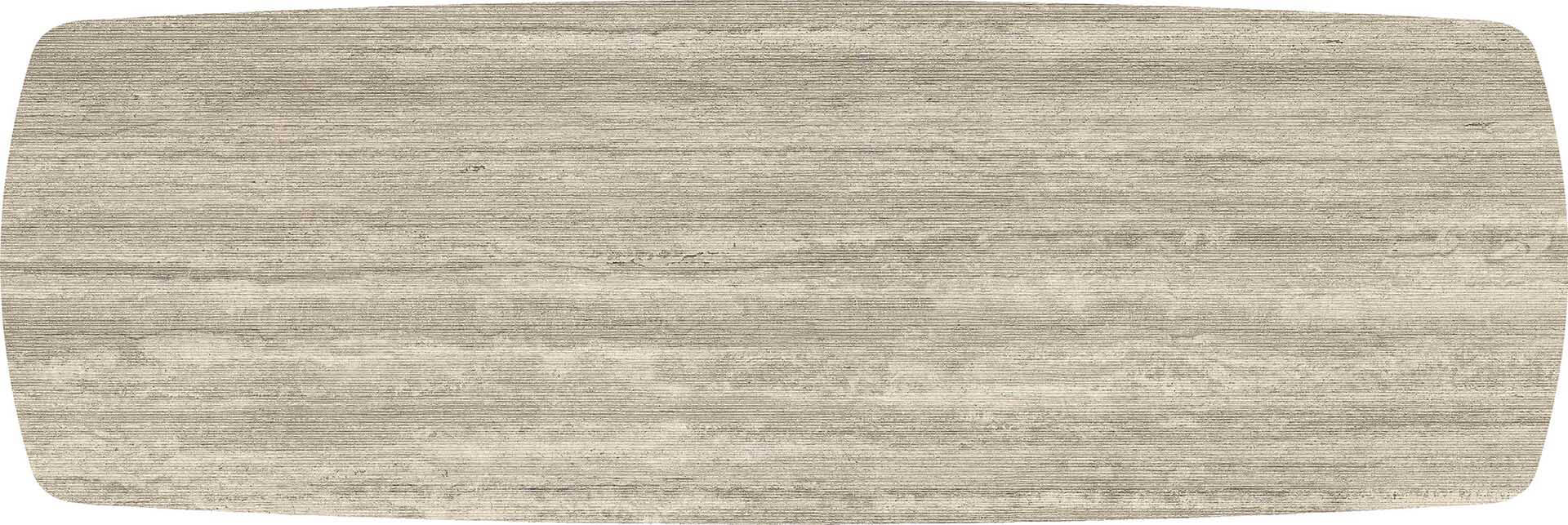 Tischplatte 300x105cm Bootsform, Keramik travertino beige (6mm)
