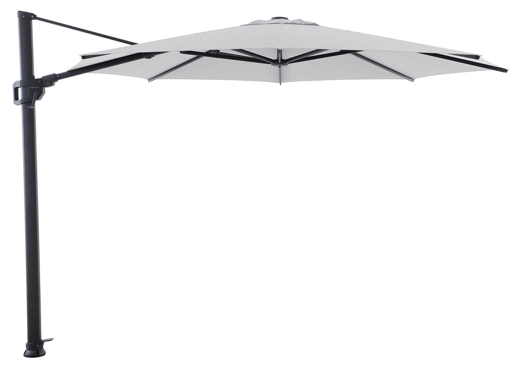 ForeSun Freiarmschirm 350cm rund, eisengrau/lightgrey