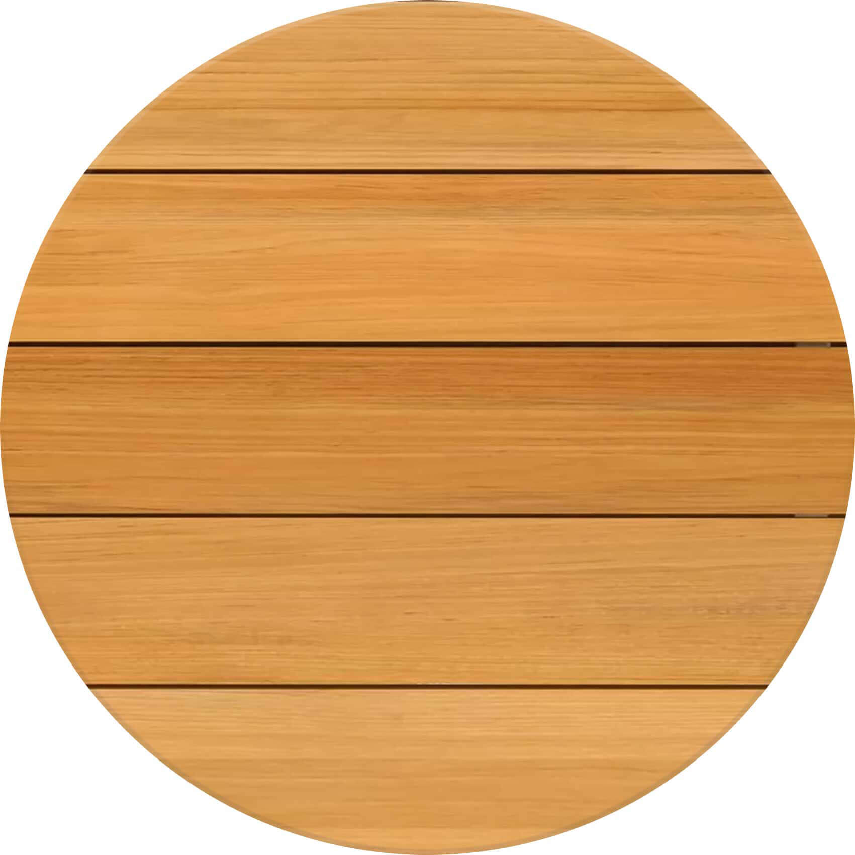 Teak Tischplatte 120cm rund, 5 Latten (Tofino)