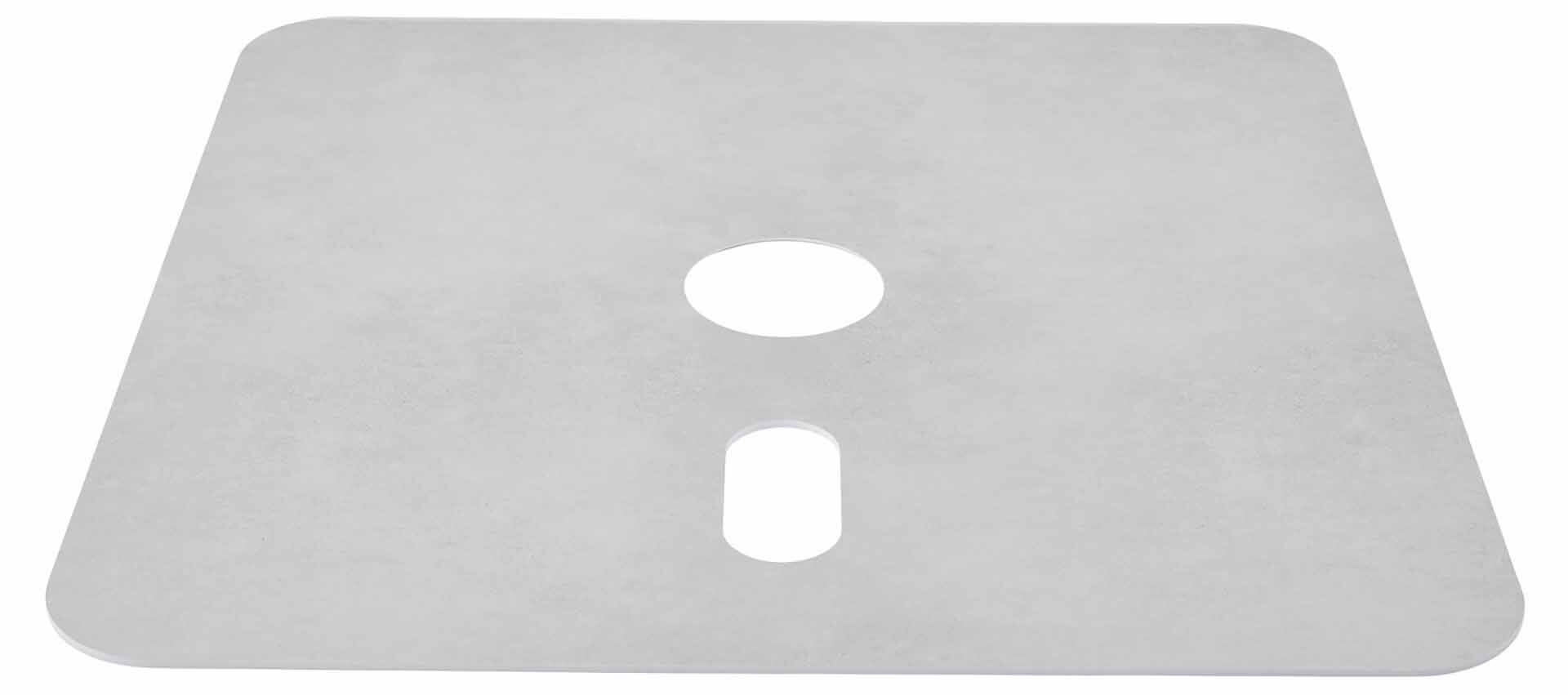 Decorplatte zu Rollensockel M4 180kg, Kunststoff grau