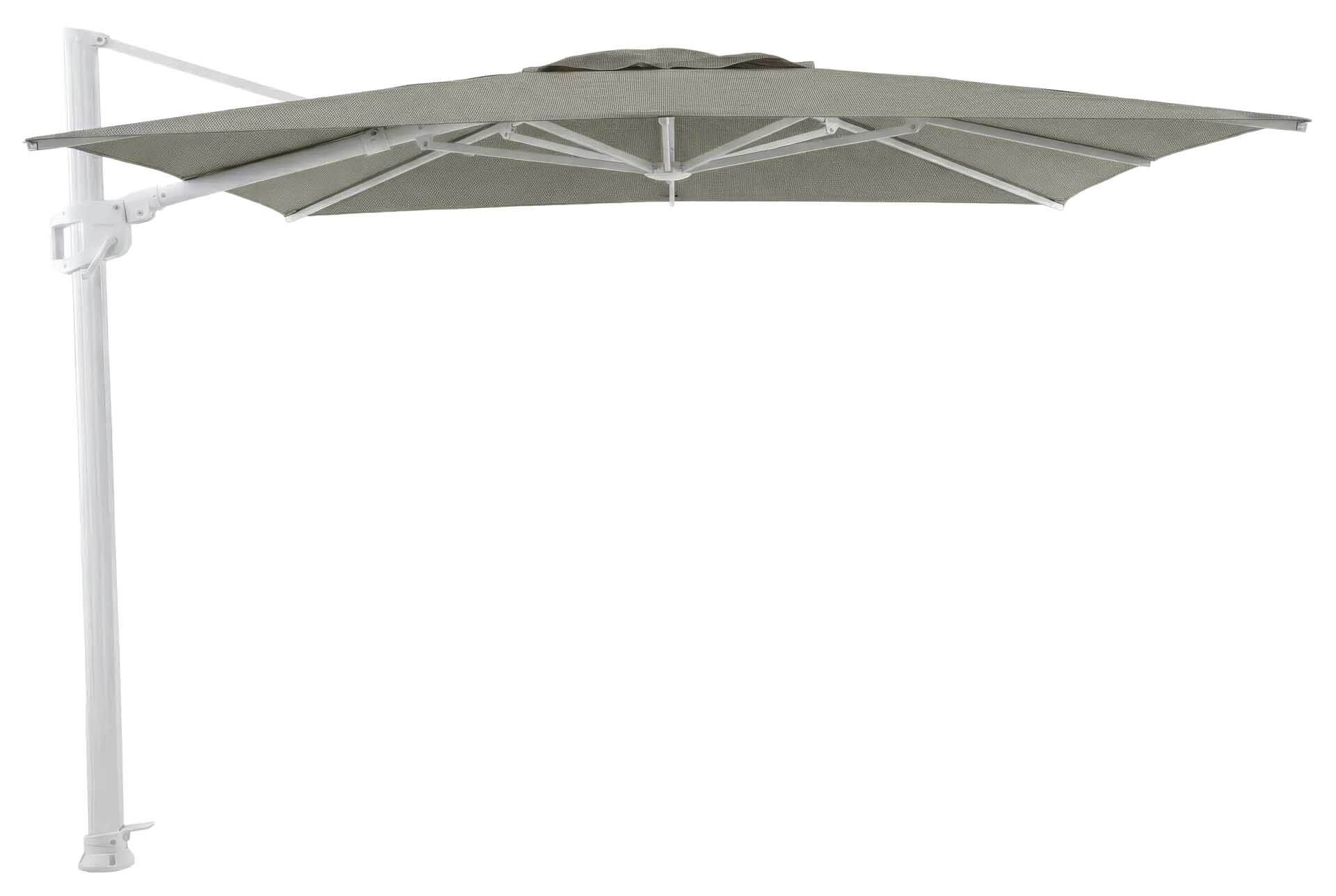 Solara Freiarmschirm 300x300cm, weiß/canvas piqué
