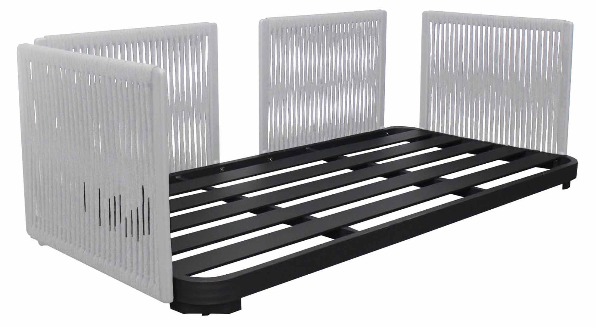 Durbuy 2-Sitzer Lounge Basismodul, eisengrau