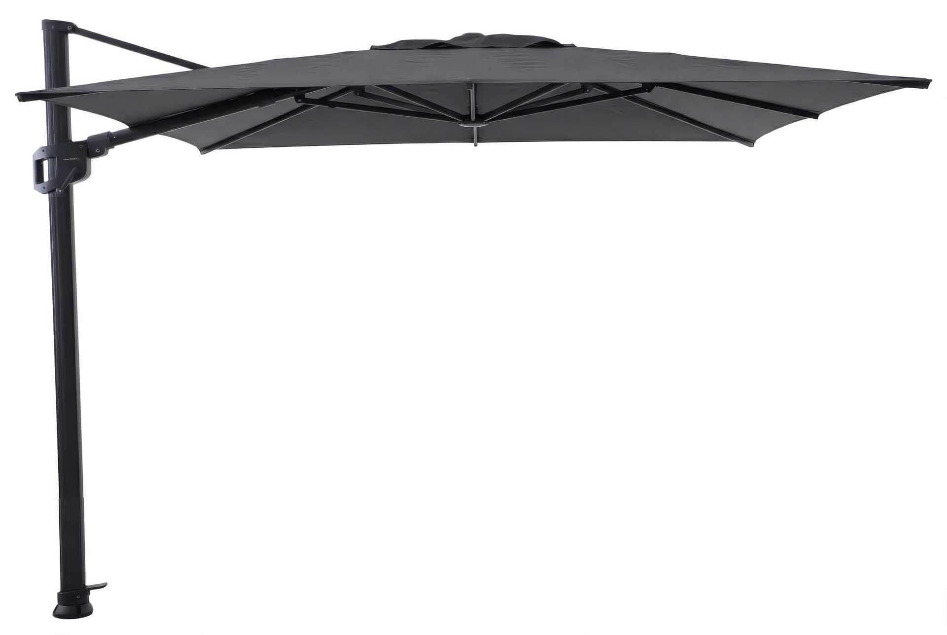 Solara Luxe Freiarmschirm 300x300cm, eisengrau/basalt