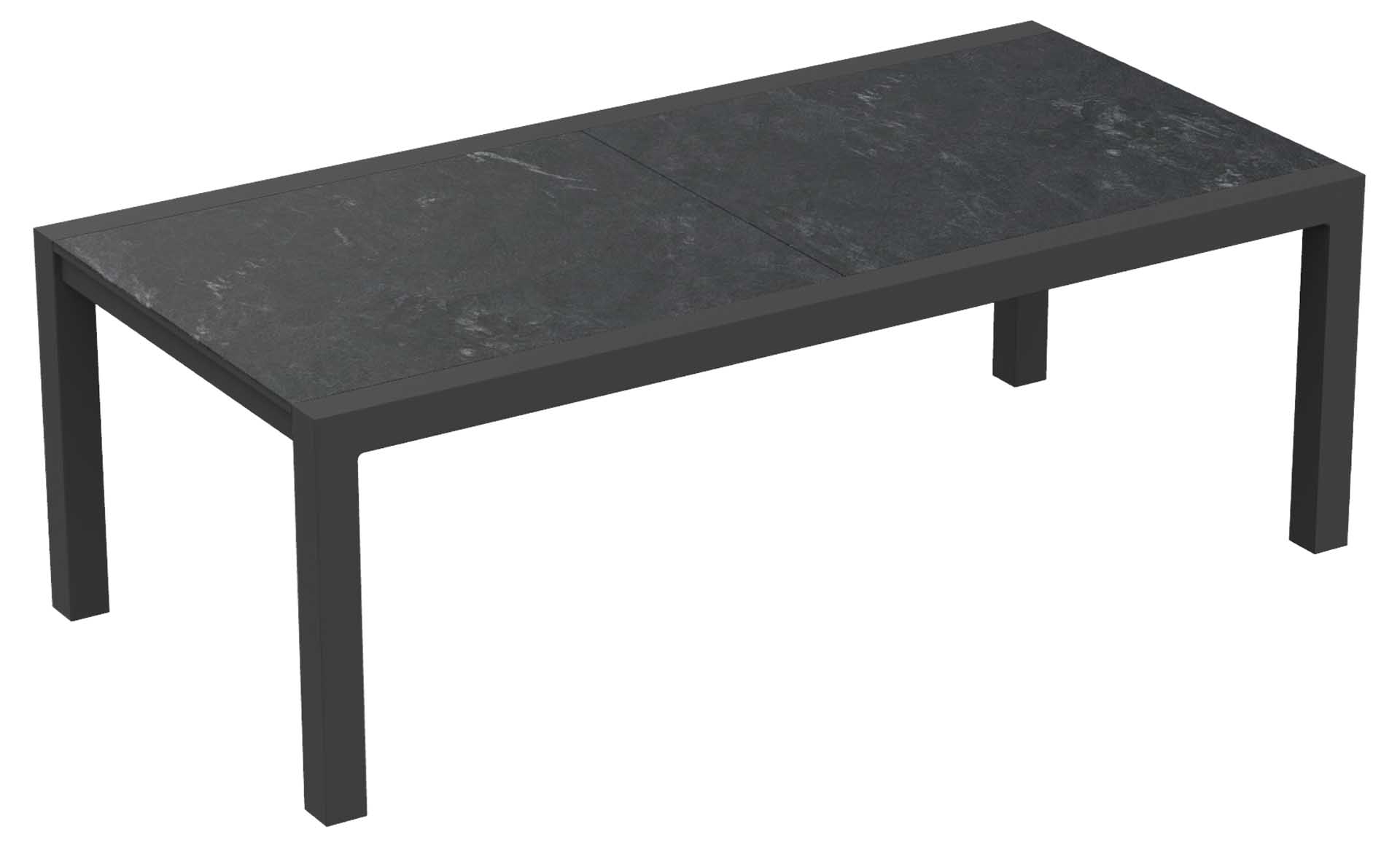 Livorno Ausziehtisch 220/330x106cm, eisengrau/Keramik graphite grau