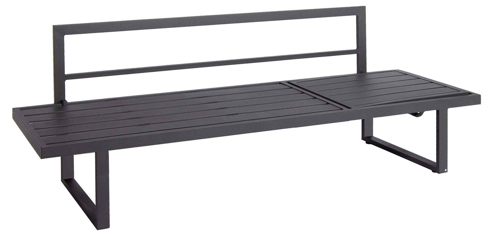 Rao Dining Multifunktionsliege mit Rückenlehne, Höhe 36cm, eisengrau