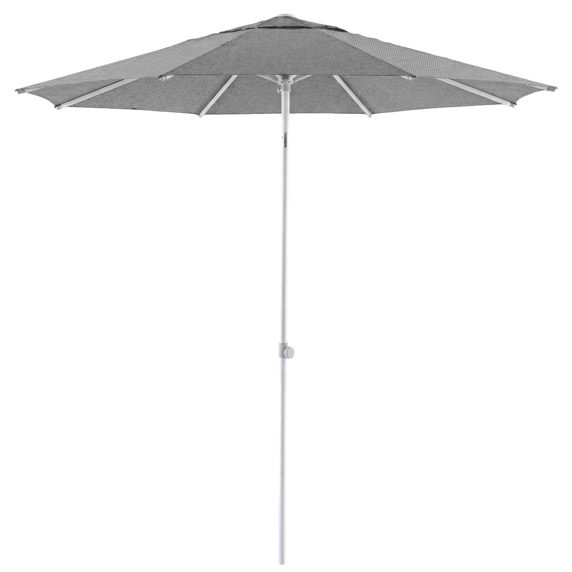 Solid Uno Pure Sonnenschirm rund Ø 250cm, eloxiert/Pure hellgrau