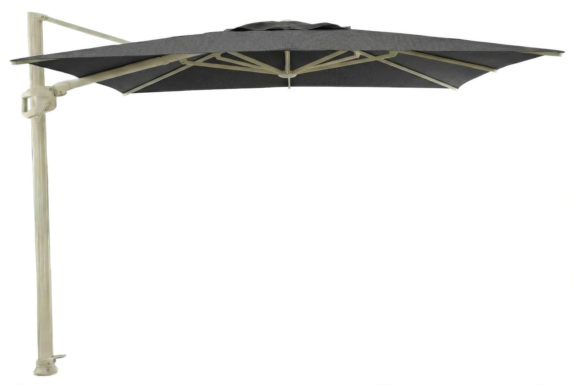 Solara Luxe Freiarmschirm 300x300cm, dune/basalt