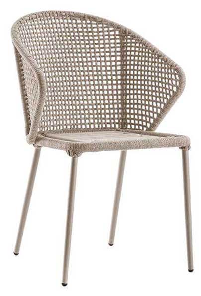 Hera Stapelsessel dune/linnen, open weaving