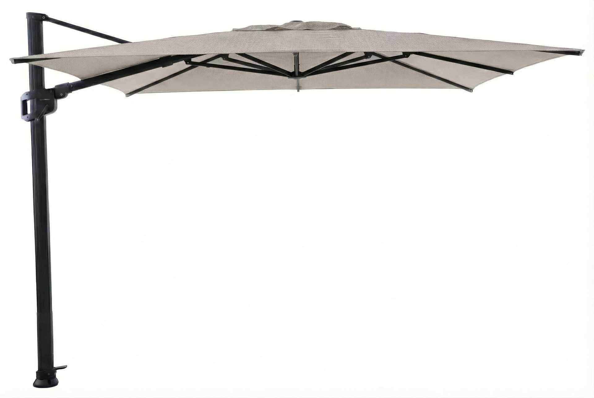 Solara Luxe Freiarmschirm 300x300cm, eisengrau/canvas