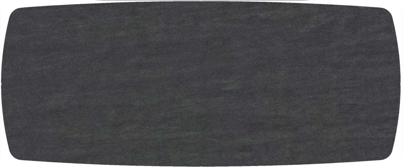 Tischplatte 240x100cm Bootsform, Dekton bromo (8mm)