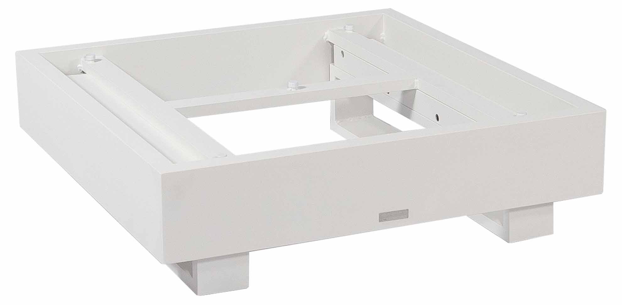 Bari Lounge Rahmen zu Kaffeetisch 90x90cm, weiß