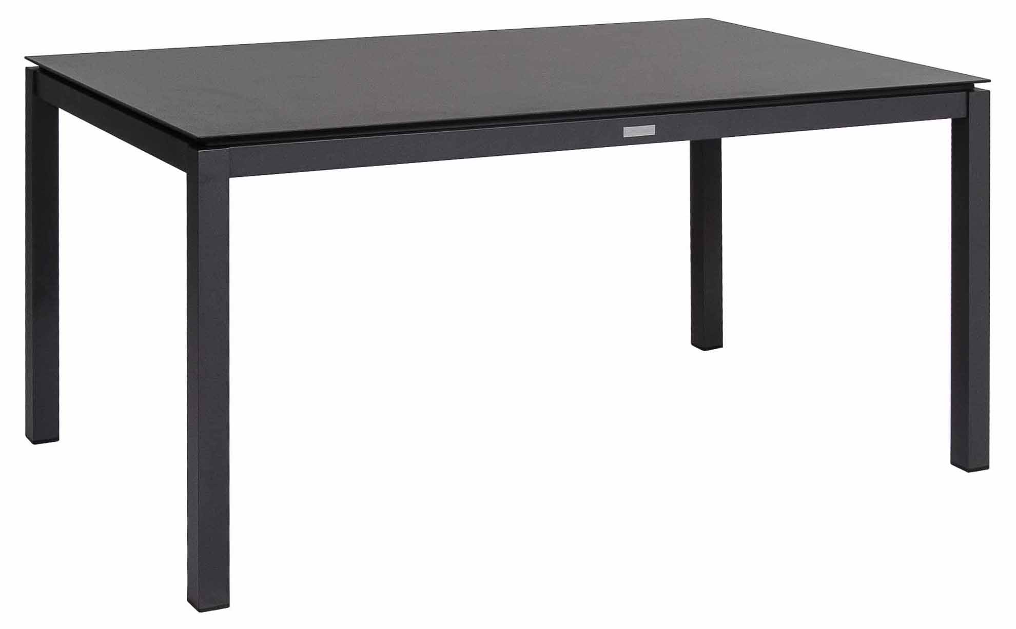 Jura Tisch 150x90cm rechteckig, grau/Glas-Keramik dark grey